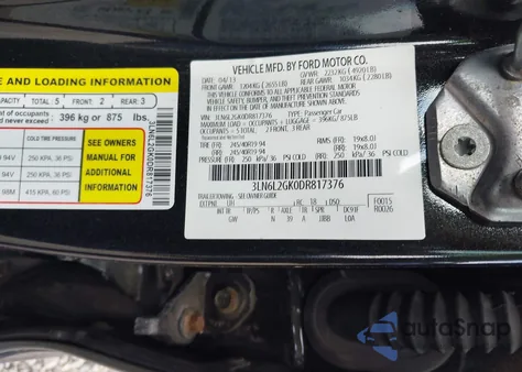 2013 Lincoln Mkz from USA, damaged, VIN 3LN6L2GK0DR817376